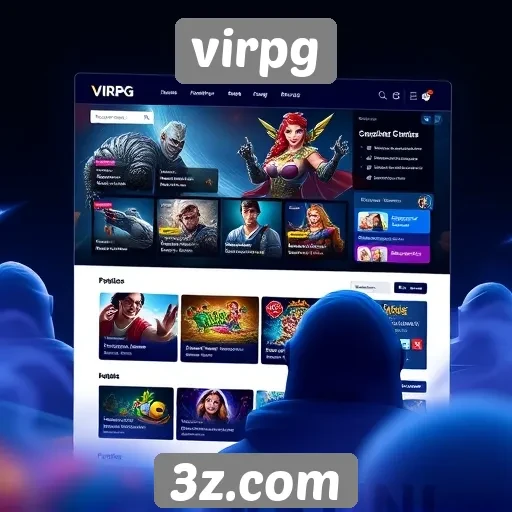 experiência de usuário no site virpg